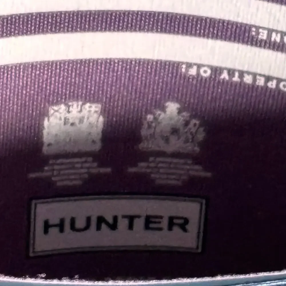 Hunter Original Tall Gloss Rain Boots Purple Iridescent Waterproof Wellies 5